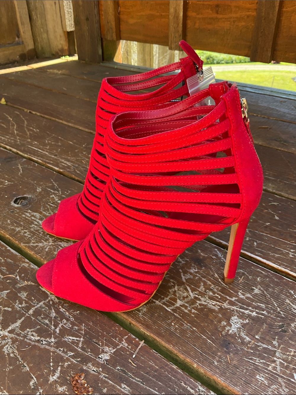 NWT Zara Red Strappy Heels